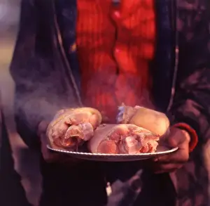 Cooked Prints: Gipsy carrying a plate of cooked meat