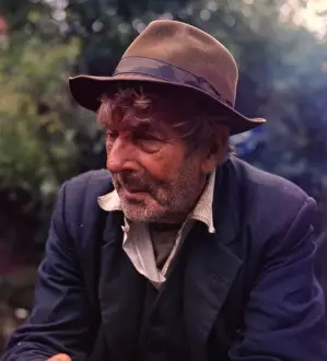 Gipsy man at an encampment