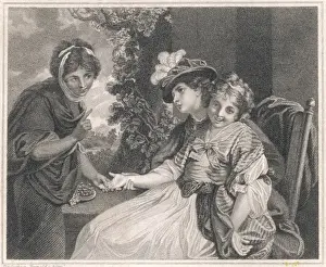 Gipsy reading a palm