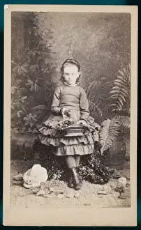 GIRL & BASKET C. 1880