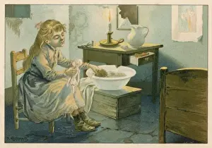 Girl Bathes Doll