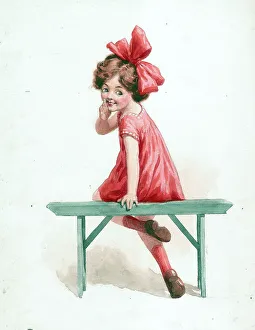 Girl in bench