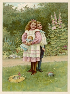 Girl/Boy/Doll/Garden 19C