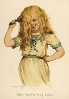 C1890 Prints: Girl Brushes Hair C1890