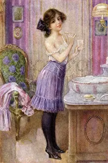 Brushing Prints: GIRL BRUSHES TEETH