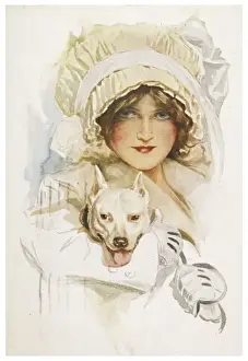 Girl with Bull Terrier