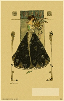 Girl with a bunch of roses