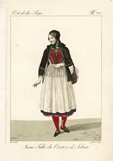 Girl of the Canton of Solothurn, Switzerland, 19th century