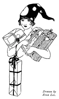 Armful Prints: Girl Carries Presents