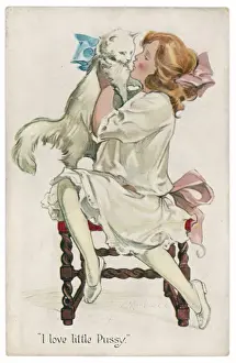 Girl and Cat