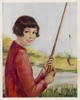 Girl Catches Fish
