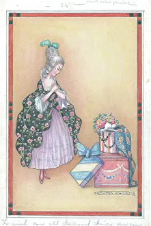 Wrapped Collection: Girl with collection of wrapped gifts