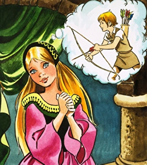 Images Dated 29th November 2007: Girl with Cupid
