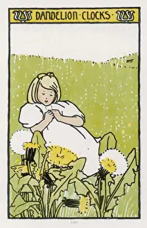 Dandelion Prints: GIRL WITH DANDELION 1900