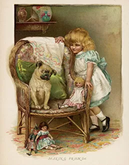 Hoping Gallery: Girl with Dog & Dolls
