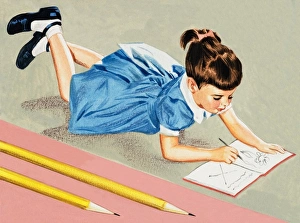 Images Dated 17th July 2006: Girl drawing