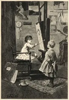 Resemblance Prints: Girl at easel