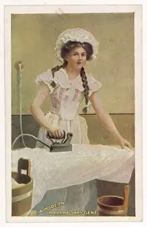 Ironing Prints: Girl with Electric Iron