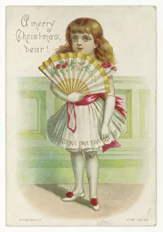 Girl with Fan 1870S