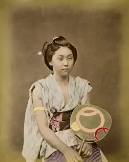Girl with fan