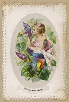 Birthdays Prints: Girl and Flower
