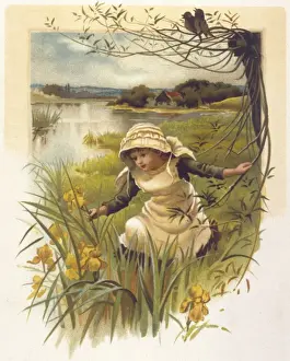 Girl Among Flowers 1889