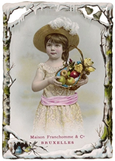 GIRL & BASKET C.1880
