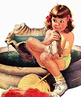 Stripped Prints: Girl at Fountain Date: 1943
