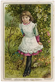 GIRL / GARDEN / WHITE SMOCK