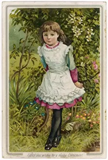 Girl / Garden / White Smock