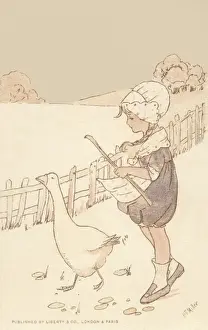 Girl with goose