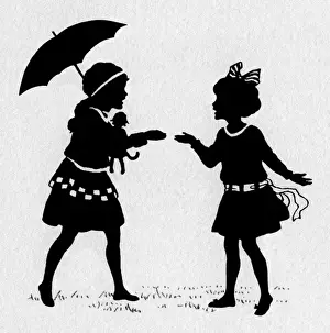 Girl greets girl