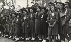 Nicosia Gallery: Girl Guides gathered at a rally, Cyprus