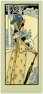 Girl in hat & muff