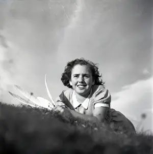 Girl on a hillside