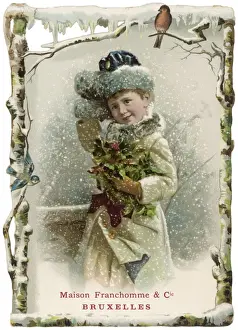 Armful Prints: Girl with Holly C1880