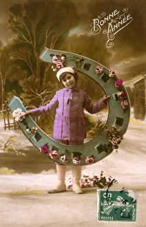 Images Dated 11th May 2016: Girl and Horseshoe