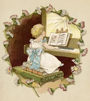 Girl at Keyboard 1886