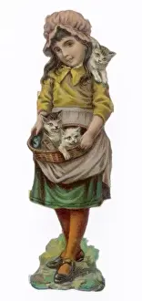 Girl with Kittens 19C