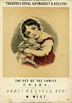 Cuddles Prints: Girl & Lamb