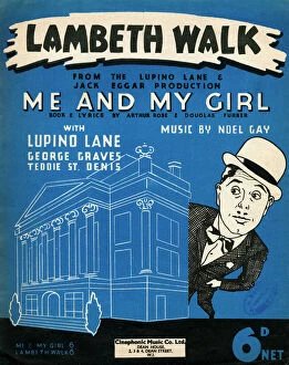Entertainment Gallery: Me and My Girl - Lambeth Walk sheet music cover, 1937