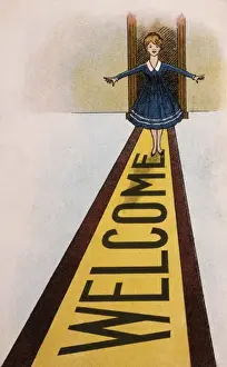 Girl / Long Welcome Mat