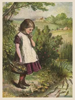 Pondering Prints: Girl Looks at Brook 1860