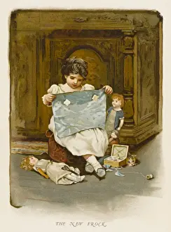 Girl Makes Dolls Clothes