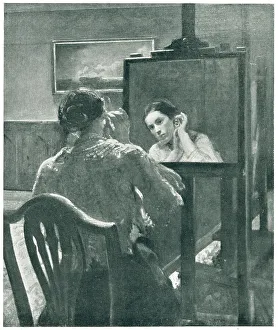 Girl At Her Mirror