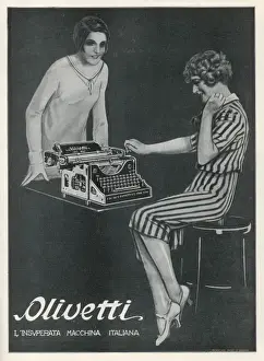 Typing Prints: Girl with Olivetti