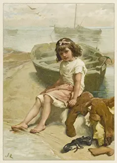 Dips Prints: Girl Paddling / J Lawson