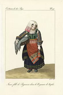 Girl of Paganica, Kingdom of Naples, 19th century