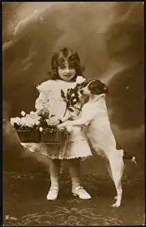 Girl and her Pet Dog