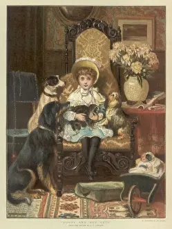 GIRL WITH PETS 1886